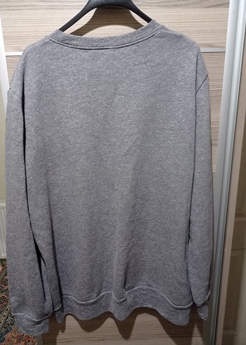 Gri Kadın Sweatshirt Uzun Kollu Rahat Kesim - Görsel 11