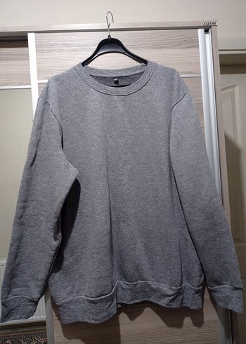 Gri Kadın Sweatshirt Uzun Kollu Rahat Kesim - Görsel 3