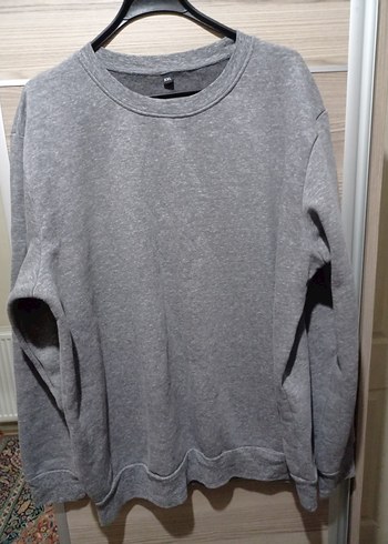 Gri Kadın Sweatshirt Uzun Kollu Rahat Kesim - Görsel 6