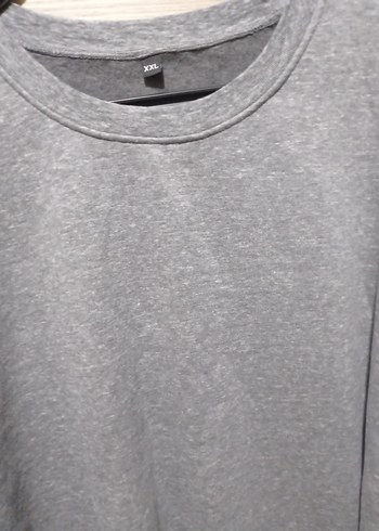 Gri Kadın Sweatshirt Uzun Kollu Rahat Kesim - Görsel 8