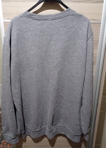 Gri Kadın Sweatshirt Uzun Kollu Rahat Kesim - Görsel 10