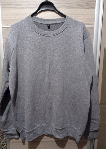 Gri Kadın Sweatshirt Uzun Kollu Salaş Kesim - Görsel 16