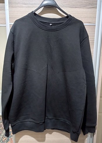 Erkek Siyah Rahat Kesim Sweatshirt - Görsel 8