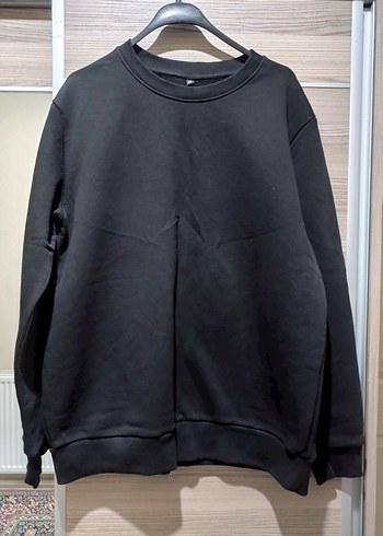 Erkek Siyah Rahat Kesim Sweatshirt - Görsel 6