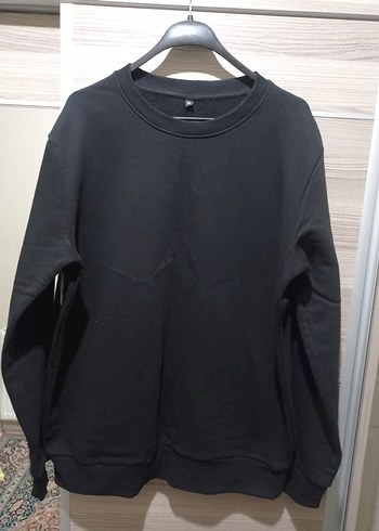 Siyah Kadın Oversize Sweatshirt - Görsel 5