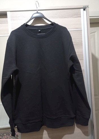 Siyah Kadın Oversize Sweatshirt - Görsel 7