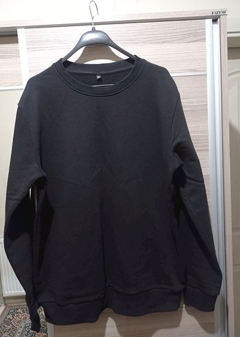 Siyah Kadın Oversize Sweatshirt - Görsel 4