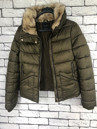 xs Beden haki Renk Zara sisme mont