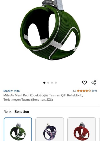 Mita Air Mesh Göğüs Tasması Çift Reflektörlü S