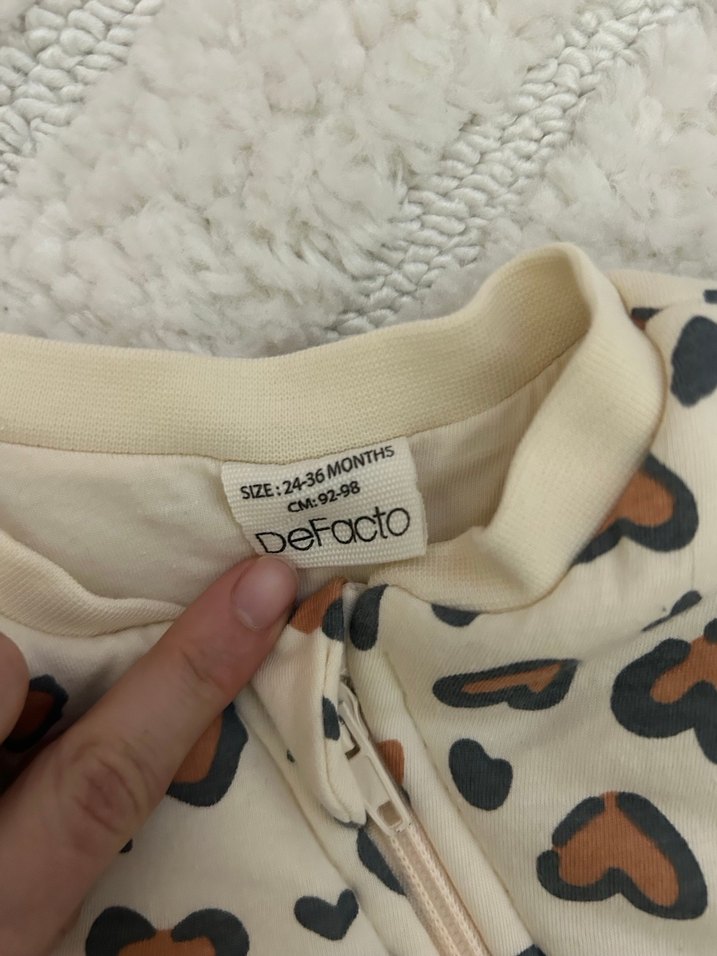 Kız Bebek Leopar uyku tulumu 2.5 tog - Görsel 3