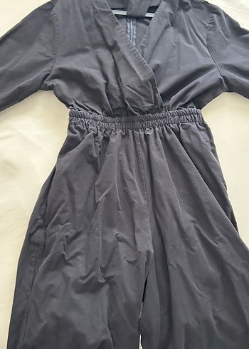 Diğer Manuka Siyah Gabardin Dökümlü Kadın Tulum