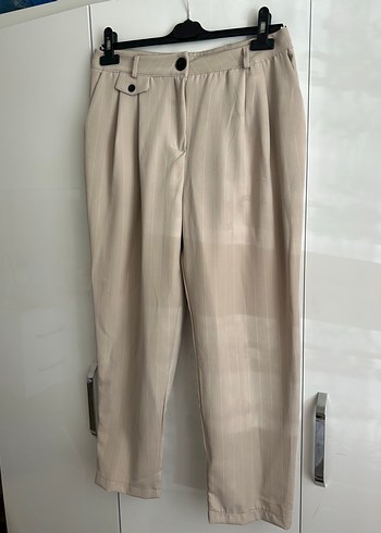 Diğer Bej Düğmeli Kadın Uzun Blazer Ceket