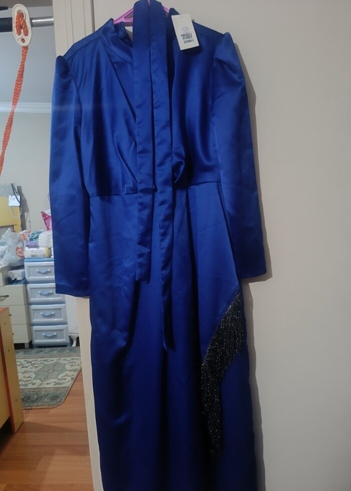 Saten abiye püsküllü - Görsel 2