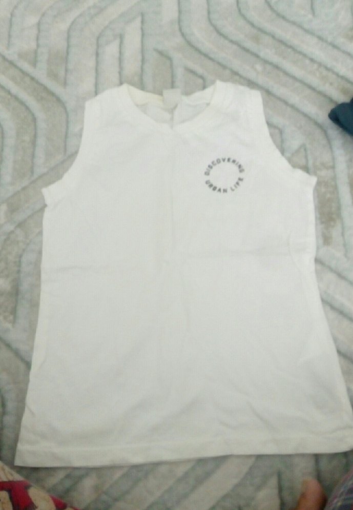 Baskılı Beyaz Çocuk Atlet - Görsel 3