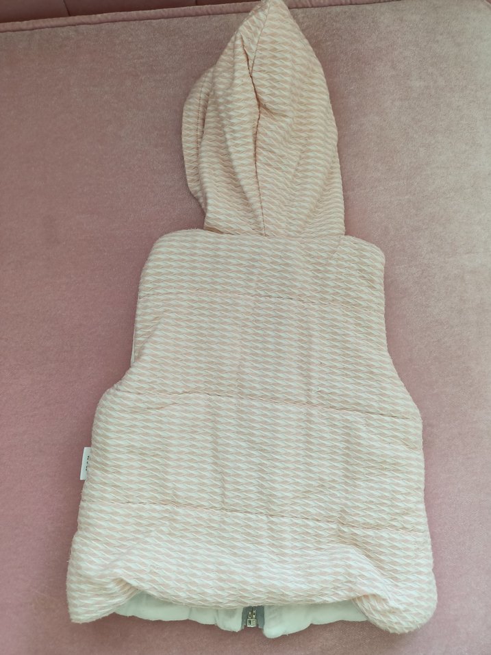 Kız Çocuk Kapüşonlu Triko Yelek - Görsel 2