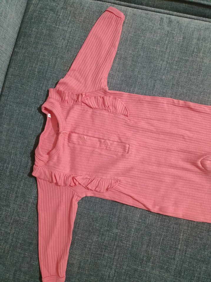 Pembe Fırfırlı Bebek Tulumu 0-3 Ay - Görsel 2