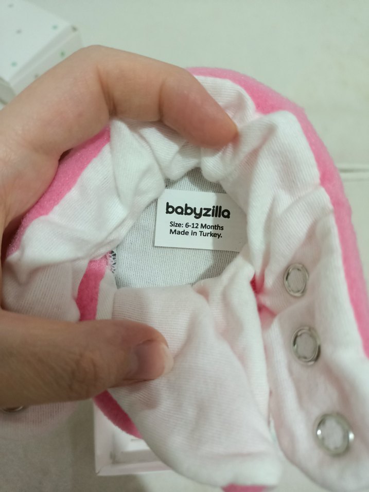 Kız Bebek Pembe Fiyonk Detaylı Sıcak Ev Panduf 6-12 Ay - Görsel 2