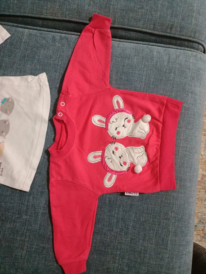 Kız Bebek Uzun Kollu Pamuklu Sweatshirt - Görsel 2