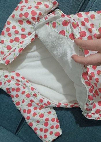 Kapüşonlu Pembe Desenli Bebek Tulumu - Görsel 4