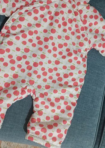 Kapüşonlu Pembe Desenli Bebek Tulumu - Görsel 2