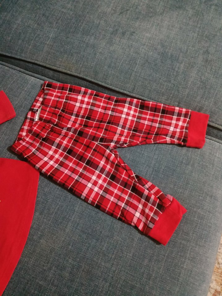 Kırmızı Baskılı Bebek Takımı 3-6 Ay - Görsel 2