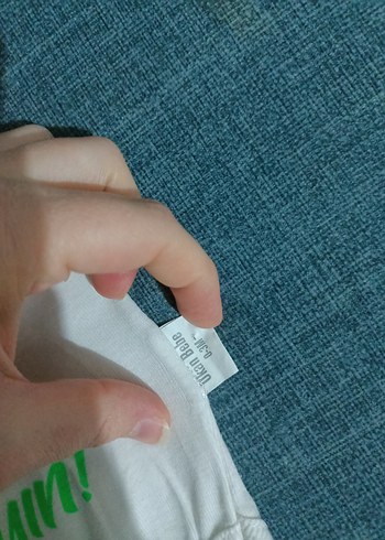 Beyaz Baskılı Kolsuz Bebek Body 0-3 Ay - Görsel 2