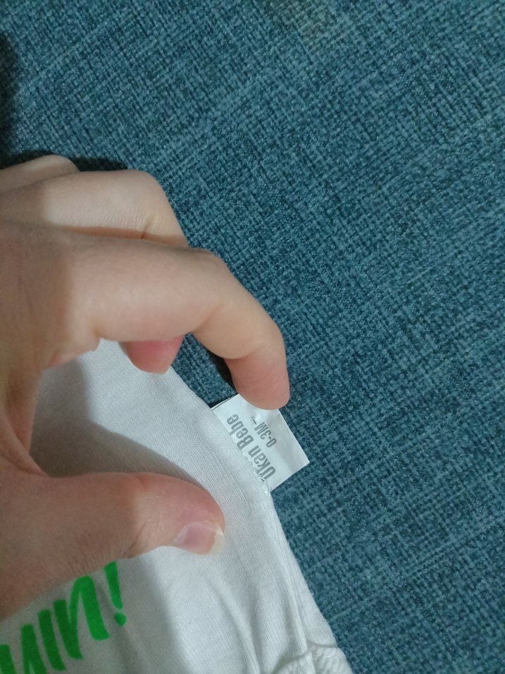 Beyaz Baskılı Kolsuz Bebek Body 0-3 Ay - Görsel 2