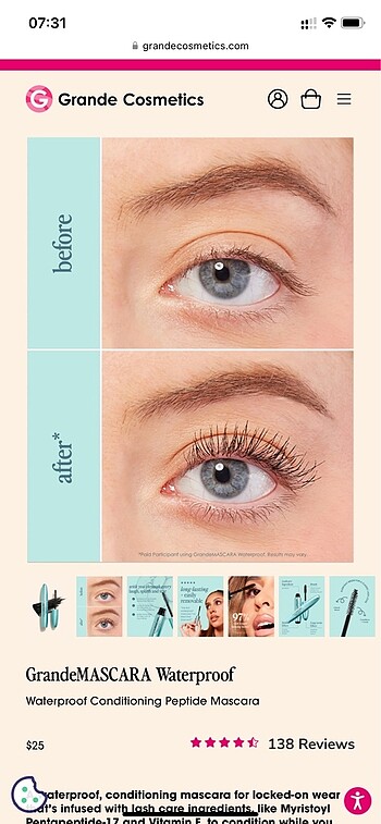 Diğer Grande MASCARA Waterproof