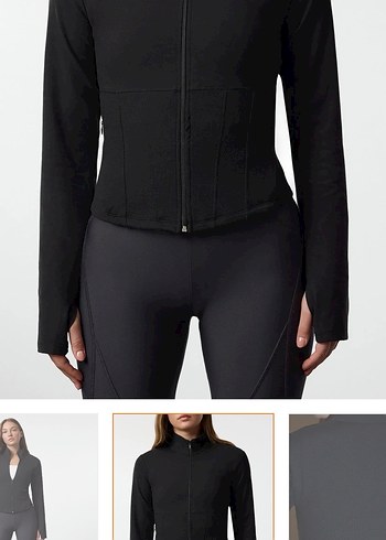 Fırçalı Soft Kumaş Baş Parmak Detay Spor Üst - Görsel 2