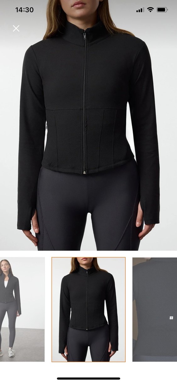 Fırçalı Soft Kumaş Baş Parmak Detay Spor Üst - Görsel 2