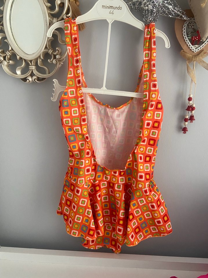 Renkli Bohem Mini Mayo Fırfırlı kız çocuk mayo - Görsel 2