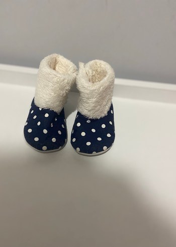 Kızlar İçin Mavi Puantiyeli Sıcak Ev Terliği - Görsel 2