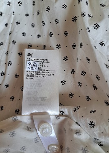H&M Puantiyeli Beyaz Kadın Gömlek - Görsel 5