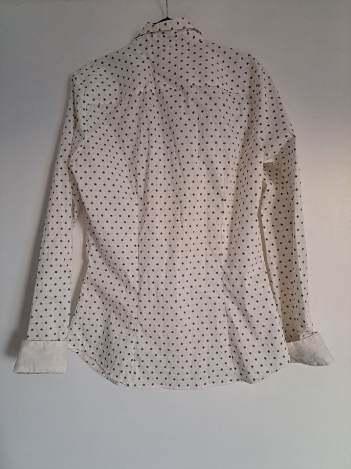 H&M Puantiyeli Beyaz Kadın Gömlek - Görsel 2