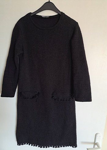 Siyah  Triko Elbise - Görsel 2