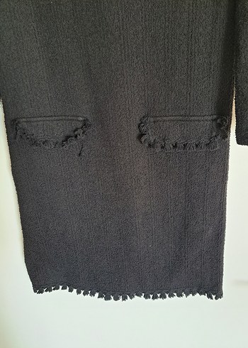 Siyah  Triko Elbise - Görsel 4