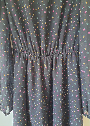 Uzun Kollu Büzgülü Kadın #Elbise - Görsel 2