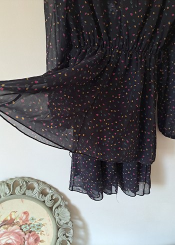 Uzun Kollu Büzgülü Kadın #Elbise - Görsel 7