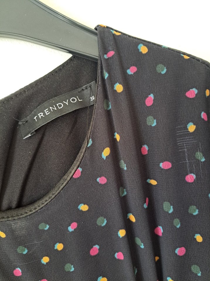 Uzun Kollu Büzgülü Kadın #Elbise - Görsel 3