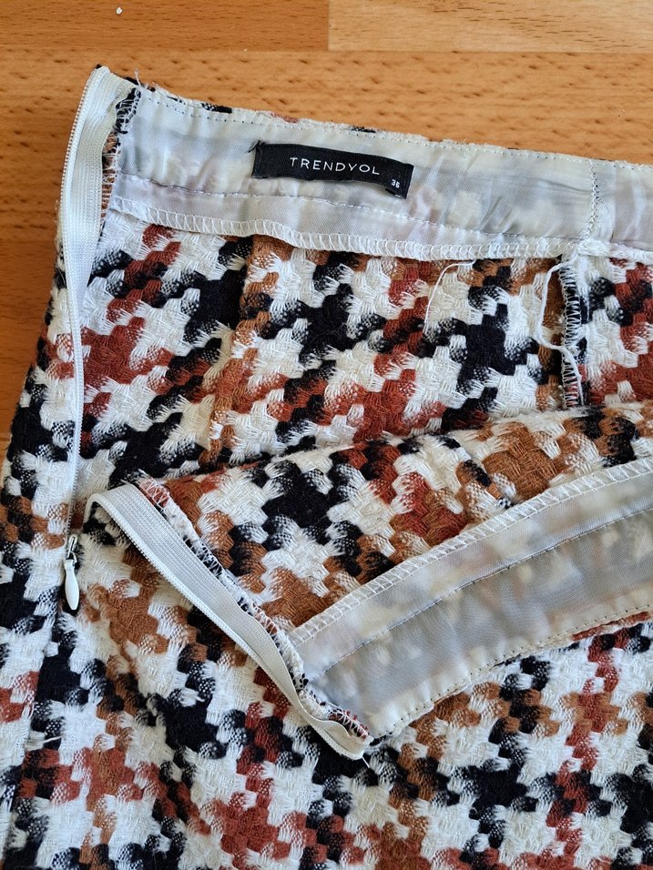 Renkli Mini Yün Etek - Görsel 4