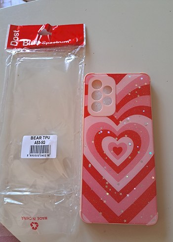 Pembe Parlak Kalp Desenli Telefon Kılıfı - Görsel 2