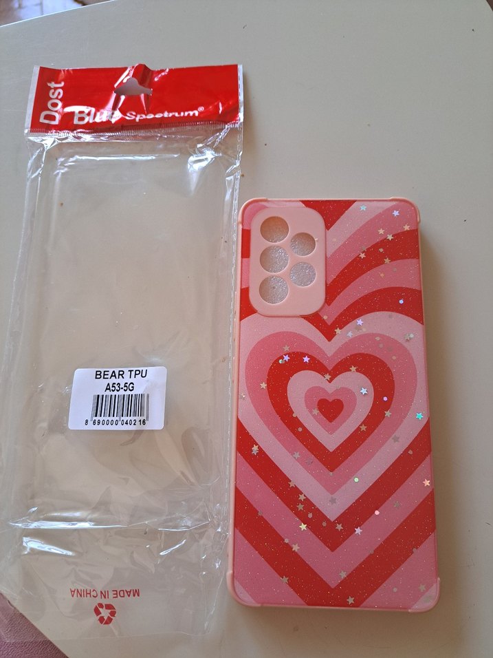 Pembe Parlak Kalp Desenli Telefon Kılıfı - Görsel 2