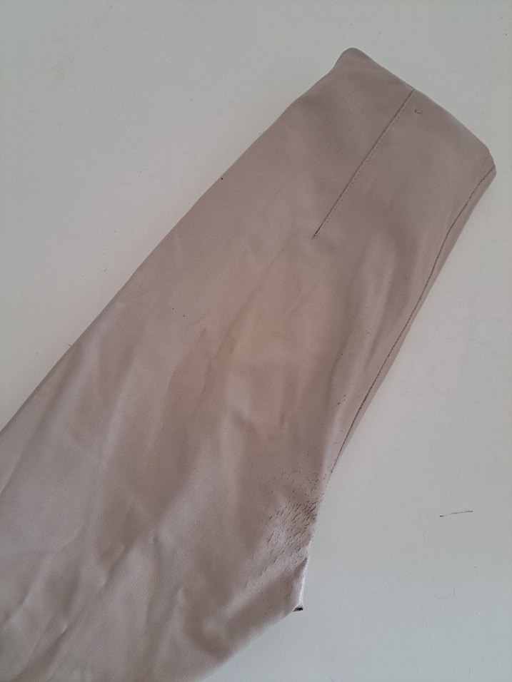 Bej Yapay deri  Kadın Pantolon - Görsel 5