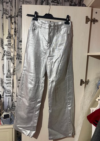 Pull and Bear Gumus Genis Paca Pantolon