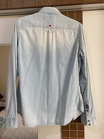 m Beden mavi Renk Mavi denim gömlek