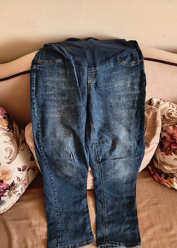 Koyu Mavi Rahat Hamile Kot Pantolon - Görsel 2