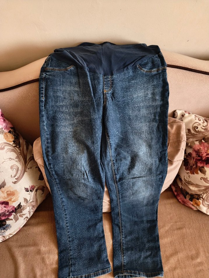 Koyu Mavi Rahat Hamile Kot Pantolon - Görsel 2