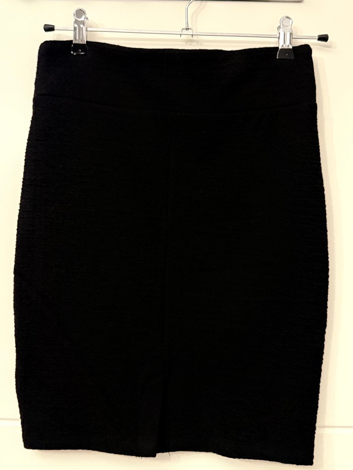 Siyah Elastik Midi Etek - Görsel 3