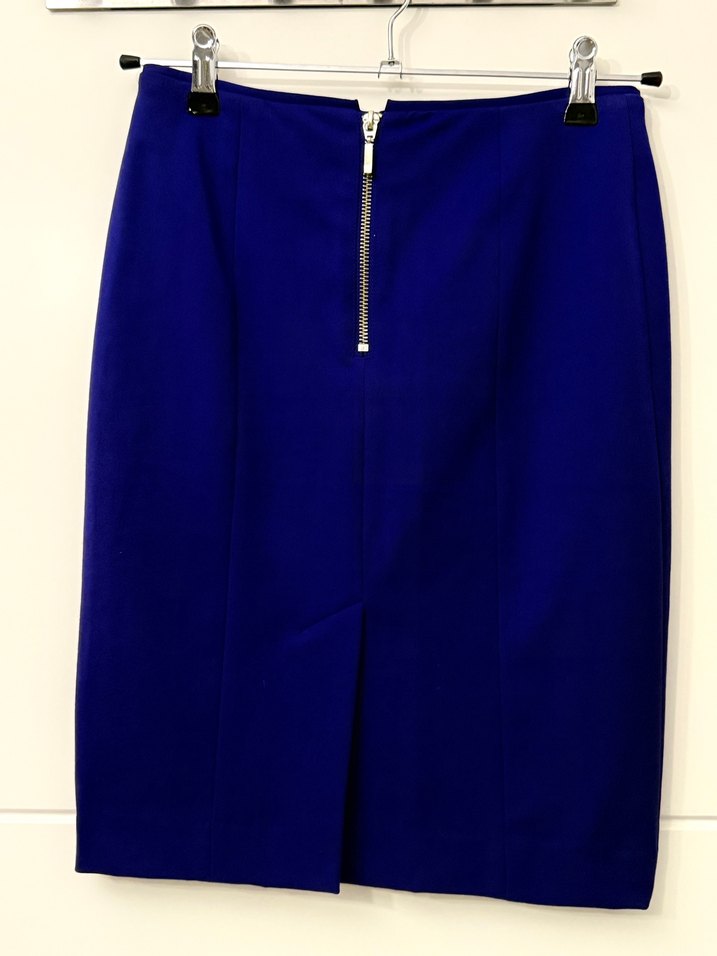 H&M marka Kadın Lacivert/Mor Midi Kalem Etek - Görsel 2