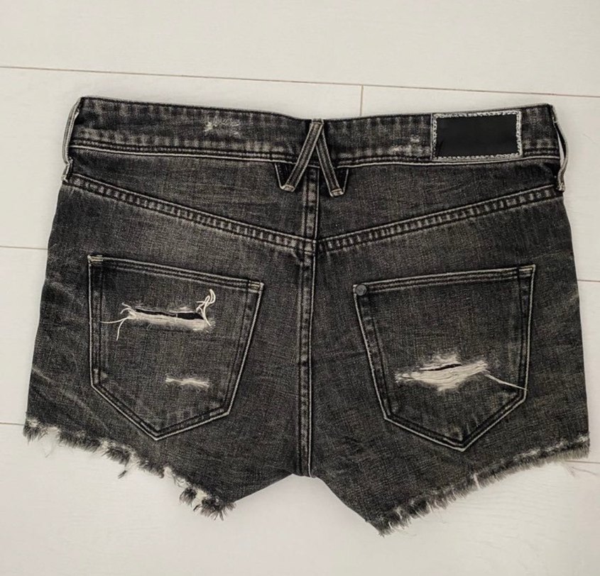 H&M Marka Gri  Mini Kadın Denim Şort - Görsel 3